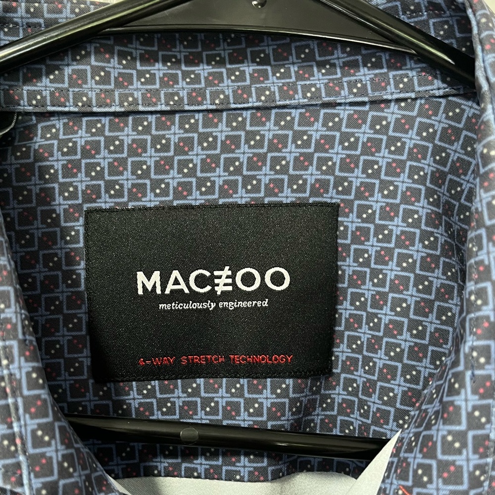 Maceoo Einstein Maze Gingham Blue Button Down Per… - image 3